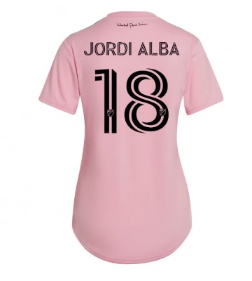 Lacne Ženy Futbalové dres Inter Miami Jordi Alba #18 2023-24 Krátky Rukáv - Domáci
